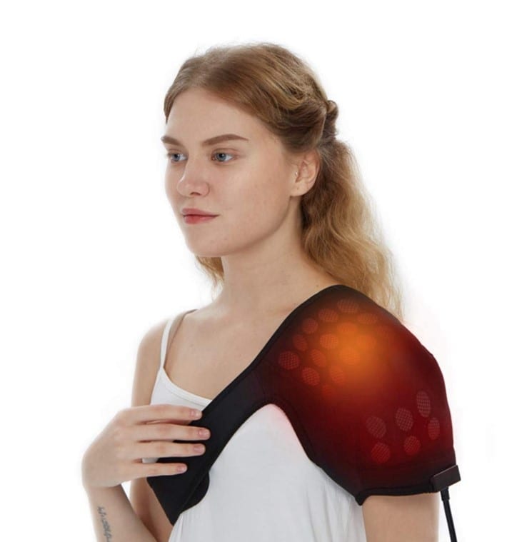 shoulder heat pad on girl shoulder heat pad on girl